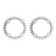 thumbnail image 2 of Yuarrent Juego de bielas, disco de dientes ancho 104BCD 32T, pernos para bicicletas de montaña, juego de cadenas de aluminio hexagonal de plata y 34T 2Conjunto, 2 of 6
