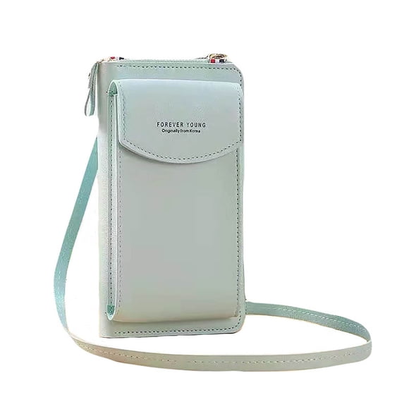 Xihbxyly Almacén de Liquidación Cartera de Moda, Bolso para Teléfono Móvil, Cartera de Doble Capa de Gran Capacidad, Bolso Cruzado Multifuncional para Mujer