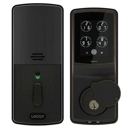 Lockly - Secure Plus Smart Lock Replacement Deadbolt with 3D Biometric Fingerprint/App/Physical Key - Venetian Bronze