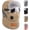 Khaki, variant on 5-in-1 Fleece Balaclava Face Mask with Goggles, Winter Neck Warmer Hat, Windproof Thermal Hood for Skiing and Snowboarding