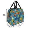 thumbnail image 2 of Easygdp Animals In Camping Premium Insulated Lunch Bag - Waterproof Oxford Cloth, Aluminum Foil Lining, Large Capacity, Front Pocket, Unisex for Work, School, Outdoor Activities, Picnics, 2 of 5