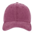 thumbnail image 2 of Toptie Baseball Cap Washed Cotton Unisex Adjustable Vintage Low Profile Dad Hat Wholesale-Maroon, 2 of 7