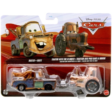 Disney / Pixar Cars Metal Mater & Tractor with Tire in Mouth Diecast Car 2-Pack