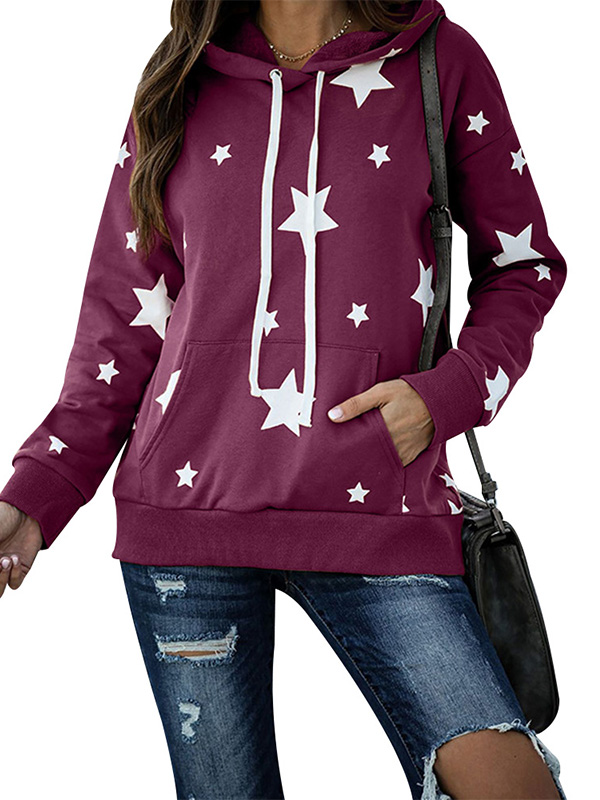 star print hoodie