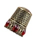 thumbnail image 1 of Dedal de costura, protector de dedos resistente para coser, estilo vintage Cristal de oro, 1 of 9