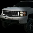 thumbnail image 6 of DNA Motoring GRF-LB-002-T2-BK For 2007 to 2013 Chevy Silverado 1500 Glossy Black LED DRL Vertical Front Bumper Grille Grill 08 09 10 11 12 13, 6 of 6