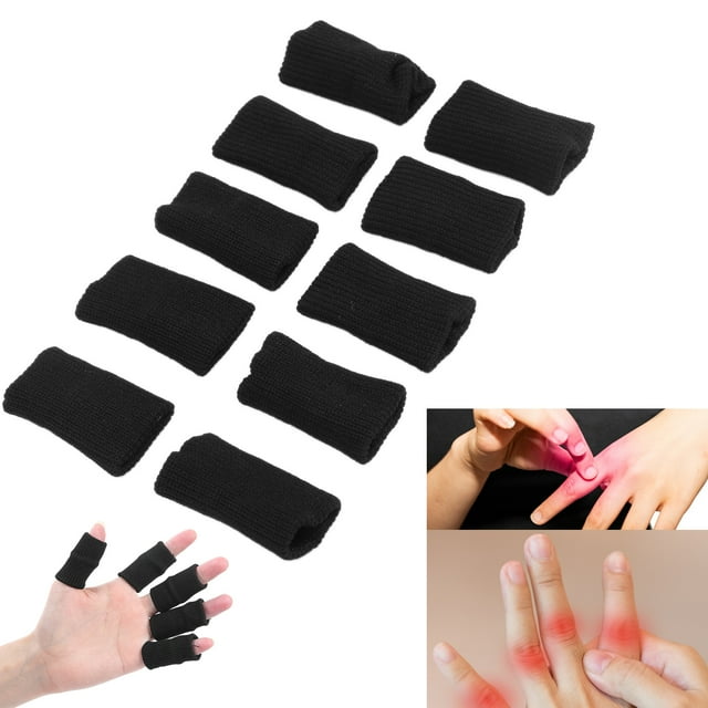 10Pcs Sport Basketball Finger Splint Sport Finger, Finger Protector Support Sleeves Sport Finger Finger Protector Support Sleeves for Finger Hand Finger Cracking
