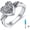 8, variant on Diamond Rose Flower Cremation Urn Ring for Women 925 Sterling Silver Vintage Leaf Vine Memorial Rings Keepsake Jewelry with Filling Tool for Animal Human Ashes