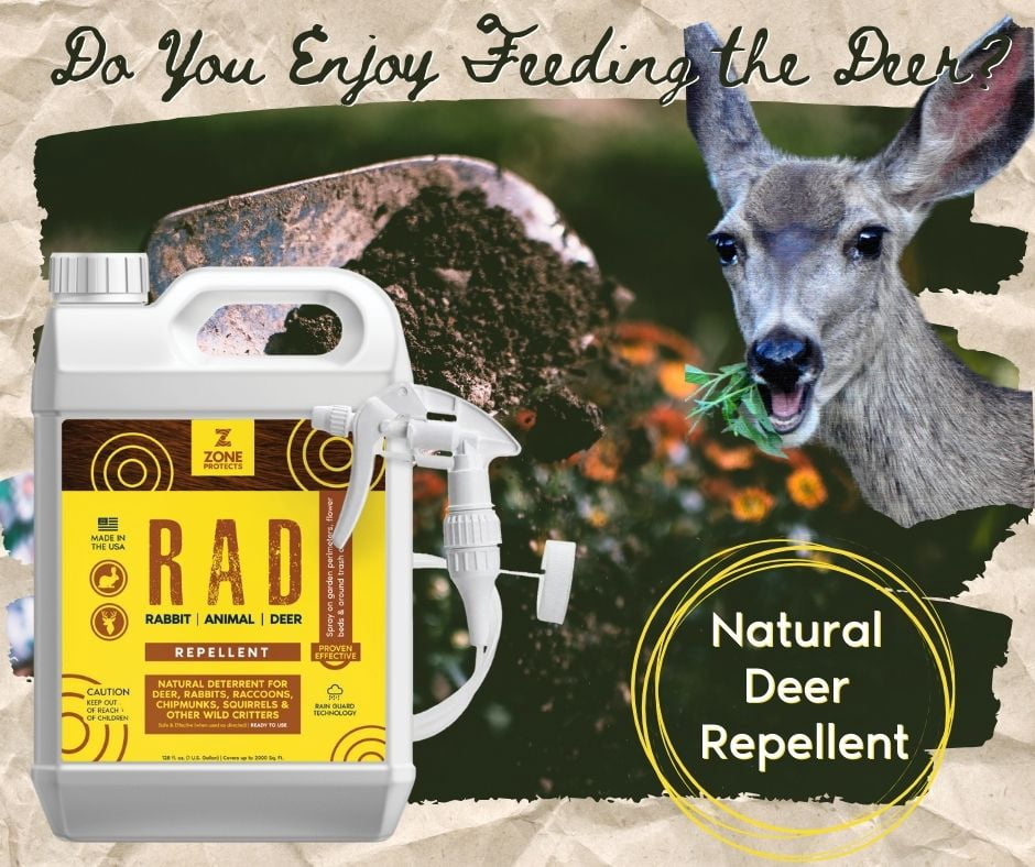 R.A.D. - Rabbit, Animal, Deer Repellent Gallon Trigger Sprayer; All-Natural Protection for Gardens, Flower Beds and Lawns