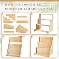 thumbnail image 4 of GHSDFBB 2 Pcs 3 Tiered Greeting Card Holder Display Wooden Craft Brochure Show Greeting Card Display Stand Sticker Display Stand Card Organizer Racks for Table Tabletop Vendors Retail Counte, 4 of 7
