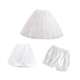thumbnail image 2 of Conjunto de enaguas cortas para niñas con pantalones cortos, moda para fiestas, bodas, juegos de rol 45 centímetros, 2 of 8
