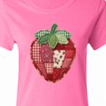thumbnail image 4 of Inktastic Patchwork Strawberry Design Women's T-Shirt, 4 of 5