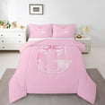 thumbnail image 2 of Erosebridal Initial Letter G Comforter Sets Queen Size, Kawaii Letter Comforters & Duvets, Girly Bowknot Decor, Lightweight 3pcs, 2 of 8