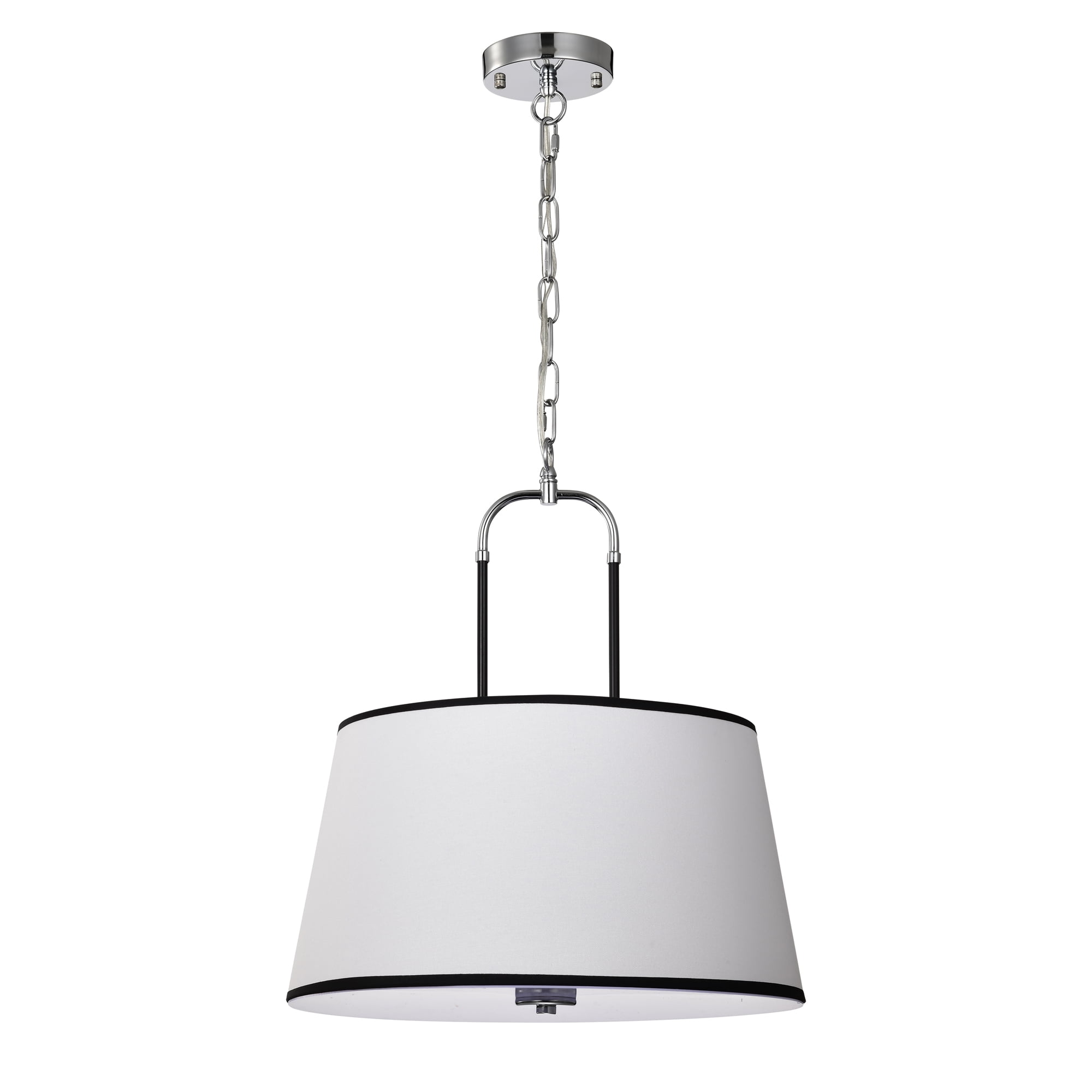 Taro 17.7 in. 3-Light Indoor Chrome Finish Chandelier