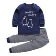 thumbnail image 2 of Cowsor 2 Piece Pajamas Set Kids Sleepwear Cartoon Printed Nightwear Cotton Long Sleeve Shirt Pants Loungewear, 2 of 5