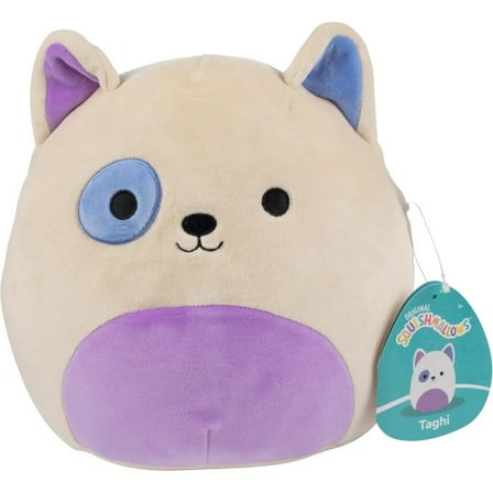 Squishmallows 8-Inch Bullseye Puppy: Purple and Blue - Official Jazwares Pet Plush - Collectible Soft Squishy Dog Stuffed Animal Toy - Great Gift for Kids, Girls & Boys
