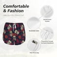 thumbnail image 6 of Picia Roses Skulls Pattern Women's 2 in 1 Athletic Running Shorts High Waisted Workout Casual Gym Sweat Shorts with Comfy Liner Zipper Pockets-X-Large, 6 of 9