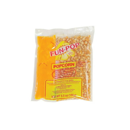 Popcorn Kit for 4 OZ Kettles. Kit includes Popcorn, Oil + Salt. Case of