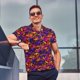 thumbnail image 4 of Balery Skull Camisa Polo de Hombre con Estampado, de Manga Corta y Tejido Medio, Camisa Tipo Golf Polo-Small, 4 of 6