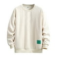 thumbnail image 1 of pstuiky Camisas de invierno de manga larga para hombre, Camiseta de manga larga con botones y estampado vintage para hombre, sin capucha Tops casuales para hombres m, 1 of 3