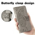 thumbnail image 4 of Samsung Galaxy S22 Plus 5G Case, Butterfly Embossed Flip Folio Wallet Case Magnetic Closure RFID Blocking Card Slots Kickstand Shockproof Stand Case for Samsung Galaxy S22 Plus 5G 6.6 inch, Gray, 4 of 7
