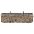 thumbnail image 2 of vidaXL Balcony Planter 2 pcs Wicker with PE Lining 60 cm, 2 of 4