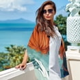 thumbnail image 6 of Yak Breathable Chiffon Yarn Silk Scarf 180*73 - Light Translucent Shawl Wrap 28.7x70.86in, 6 of 6