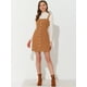 thumbnail image 3 of Vestido de peto Allegra K para mujer con tirantes ajustables mezclilla Caramelo XS, 3 of 4