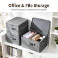 thumbnail image 6 of AWAYTR Collapsible Fabric Storage Box with Lid, Stackable Closet Organizer Bin with Handles, Foldable Clothes Storage Container for Wardrobe, Bedroom, Toys & Books, 2 Pack, 6 of 7