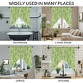 thumbnail image 3 of Vintage Green Swag Curtains for Kitchen/Bedroom/Living Room, Retro Botanical Abstract Art Scalloped Curtains 63 Inch Long, Rod Pocket Window Swag Topper Curtains Valances 2 Panels Set 36"x63", 3 of 8
