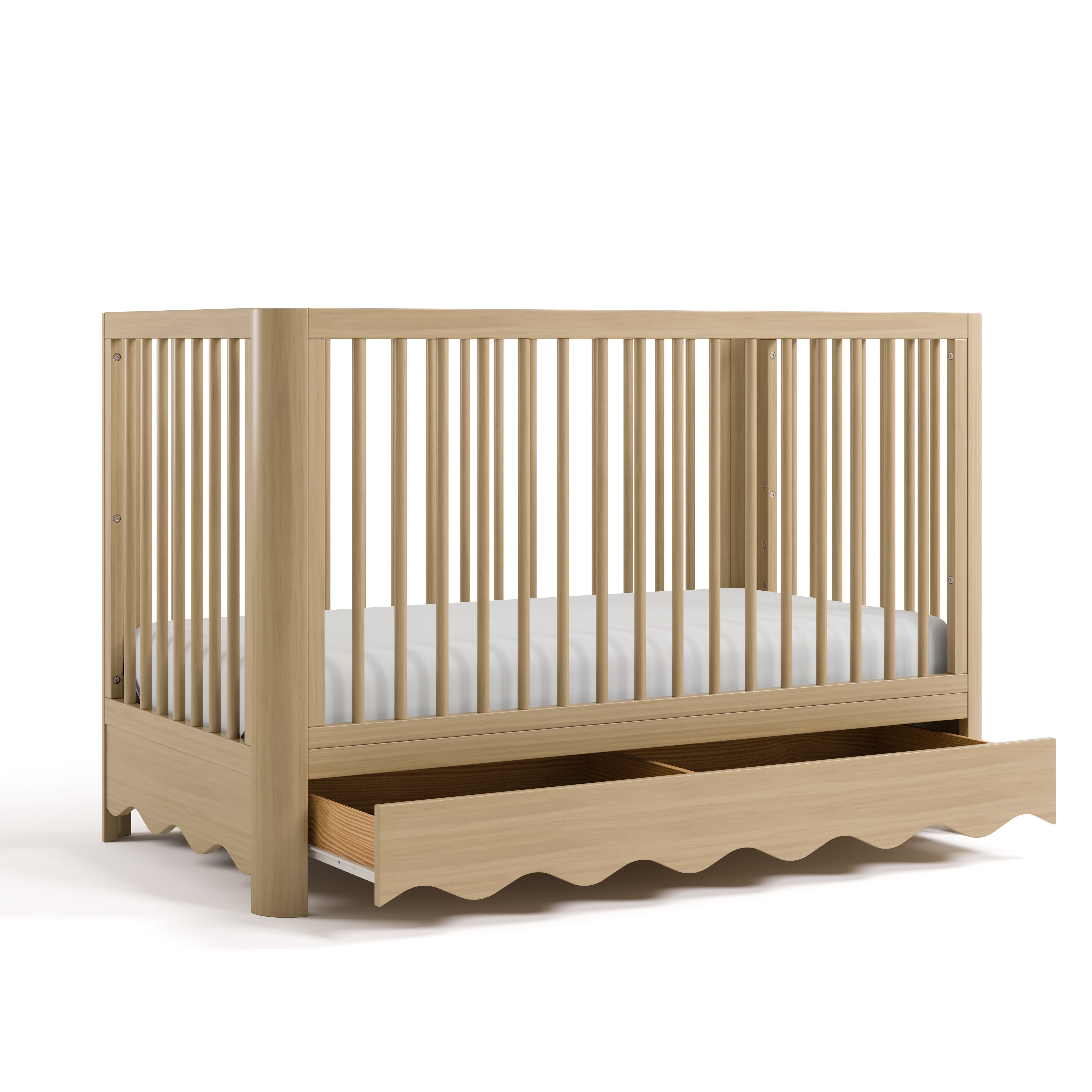 Art of Nursery by Storkcraft Casablanca 5-in-1 Convertible Baby Crib with Drawer, Driftwood