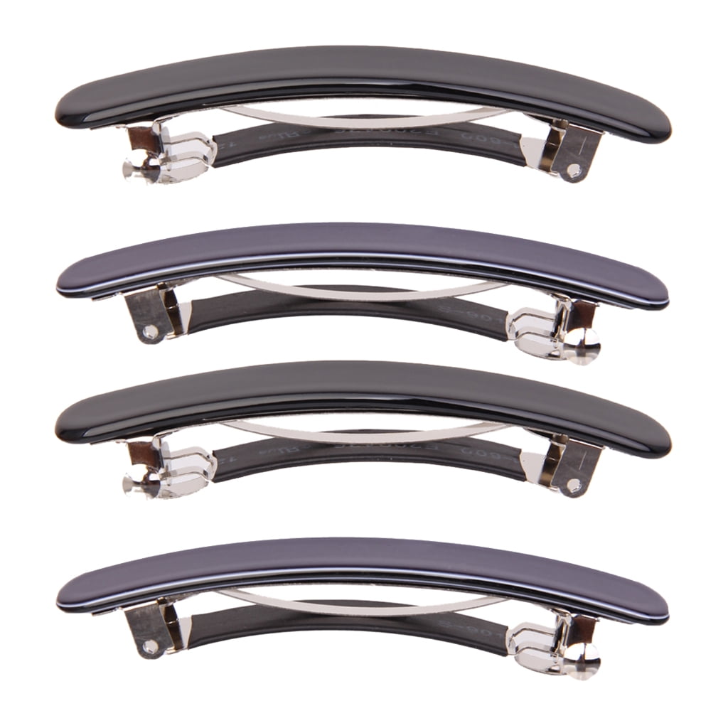 Set of 4 Vintage Womens Plain French Hair Pin Barrette Hair Accessories