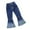 Blue, variant on WOLLED Toddler Baby Girls Flare Pants Kids Denim Ripped Jeans Pants Ruffle Wide Leg Legging Trousers Infant High Waist Bell Bottoms Denim Bell Bottom Flare Pants Jeans for 9M-7Y