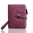 thumbnail image 4 of CHUANK Women‘s Small Bifold Leather wallet Rfid blocking Ladies Wristlet with Card holder id window Coin Brown, 4 of 6
