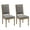 Style D: Rectangular Back, LightGrey, variant on Furniliving French Country Dining Chairs, Line Fabic Dining Room Chairs,Set of 2,LightGrey
