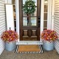 thumbnail image 4 of Artificial Fake Flowers For Outdoor Outside Decor Bundles Faux Plants Silk Realistic Flower Look Real Plastic Decorations For Porch, 4 of 6