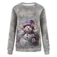 thumbnail image 6 of HOMBOM Womens Sweatshirts Holiday Merry Gray Snowman No Hood Xmas Crewneck Fleece Sweatshirt for Ladies Christmas, 6 of 6