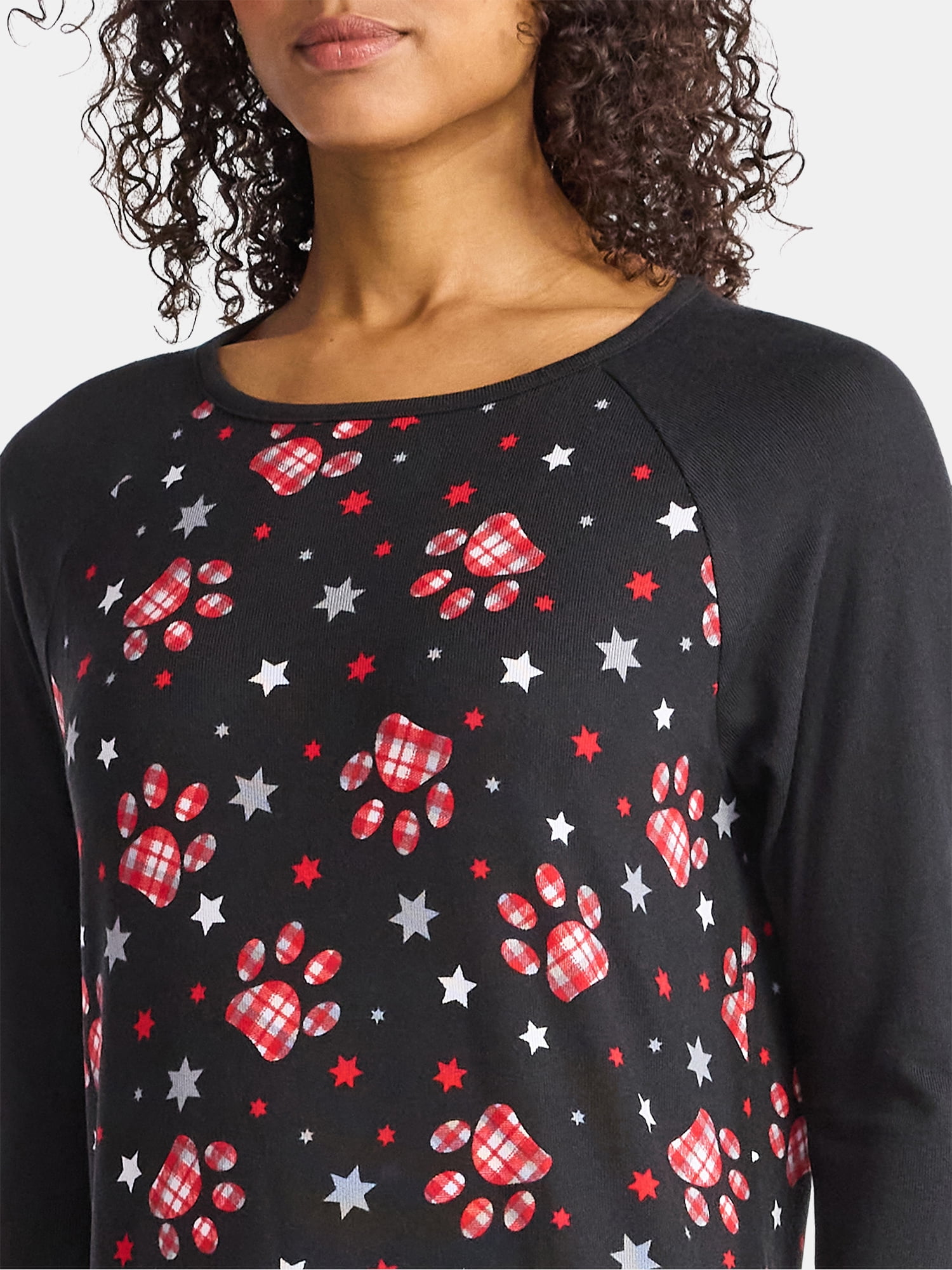 Lissome Women’s and Women’s Plus Ultra Soft Holiday Long Sleeve Printed Sleepshirt, 2-pack, Sizes S-4X