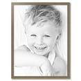 thumbnail image 2 of ArtToFrames 31" x 41" Aged White Gold Picture Frame, 31x41 inch Silver Wood Poster Frame (WOM-2036),  Pack, 2 of 7