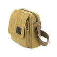 thumbnail image 6 of Luxtrada Men Vintage Canvas Crossbody Bag Portable School Satchel Messenger Shoulder Bags (Khaki), 6 of 8