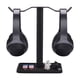 thumbnail image 1 of Organizador de audio prémium con soporte de aluminio para auriculares de escritorio, 1 of 3