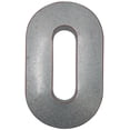 thumbnail image 3 of Huge 20" Metal Letter "O" Wall Decor, Silver with Rusted Edges, Galvanized Wall Mountable Decoration for Country, Mid-Century, or Farmhouse Themed Room or Event, 3 of 6