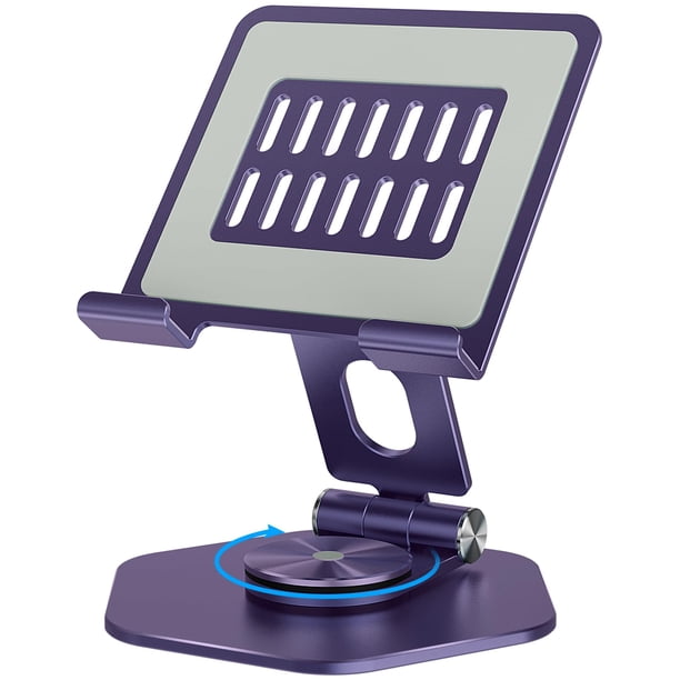 Soporte para tableta SOJUNER giratorio con base giratoria de 360 grados, color morado