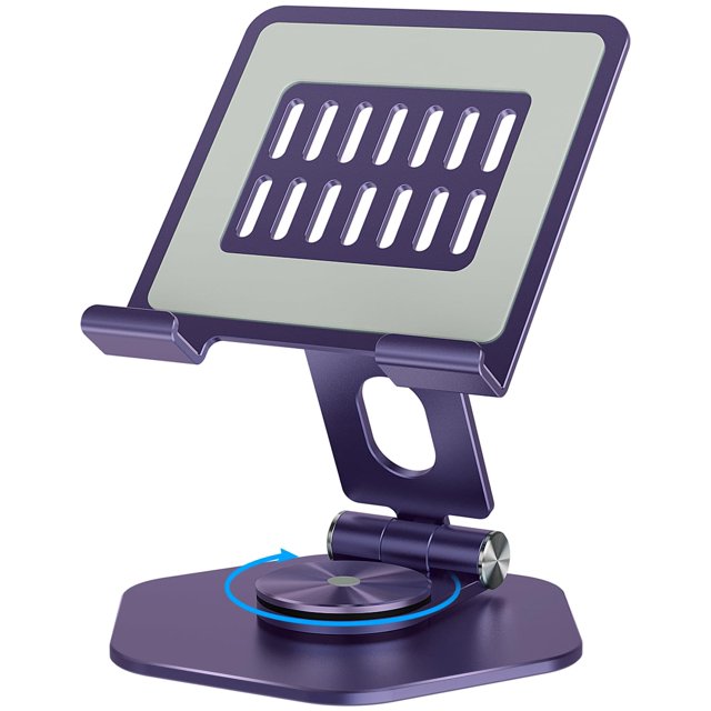 Soporte para tableta SOJUNER giratorio con base giratoria de 360 grados, color morado