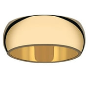 14kt Gold-Tone Wide Polished Wedding Band, 8mm