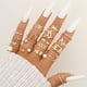 thumbnail image 2 of YOBEST Imitation Pearl Geometry Rings Set For Women Gold Color Hollow Metal Heart Wave Butterfly Finger Ring Jewelry Gifts, 2 of 4