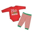 thumbnail image 1 of Unique Baby Girls Ugly Sweater Christmas Layette Set (3 Months), 1 of 5