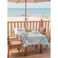 thumbnail image 2 of Outdoor Tablecloth with Umbrella Hole for Patio/Picnic/Party/Camping, Turquoise Coastal Waterproof Table Cloth Rectangle Table Cover Washable, Grey Navy Blue Coral Starfish Nautical (60"x 84"), 2 of 9