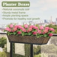 Black Metal Railing Planter Window Box (2 Pack, 30 Inch) Horse Trough ...