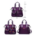 thumbnail image 2 of Bolsa Mujer Impermeable Viaje Nylon Tote Crossbody Bandolera Viajera MORADA Tote mochila, viajera, impermeable, 2 of 6